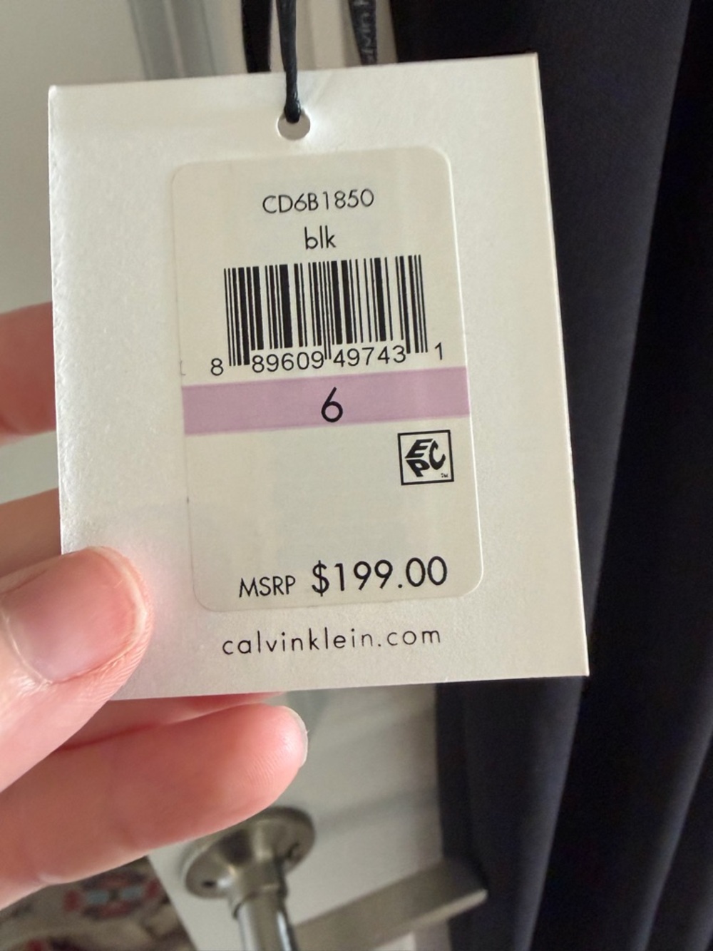 Calvin Klein Black Halter Slip Dress - Picture 3 of 3